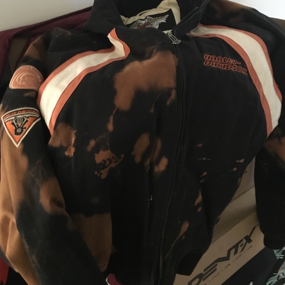 COPY - Unisex vintage Harley Davidson tie-dye one of a kind jacket large W - Picture 2 of 5